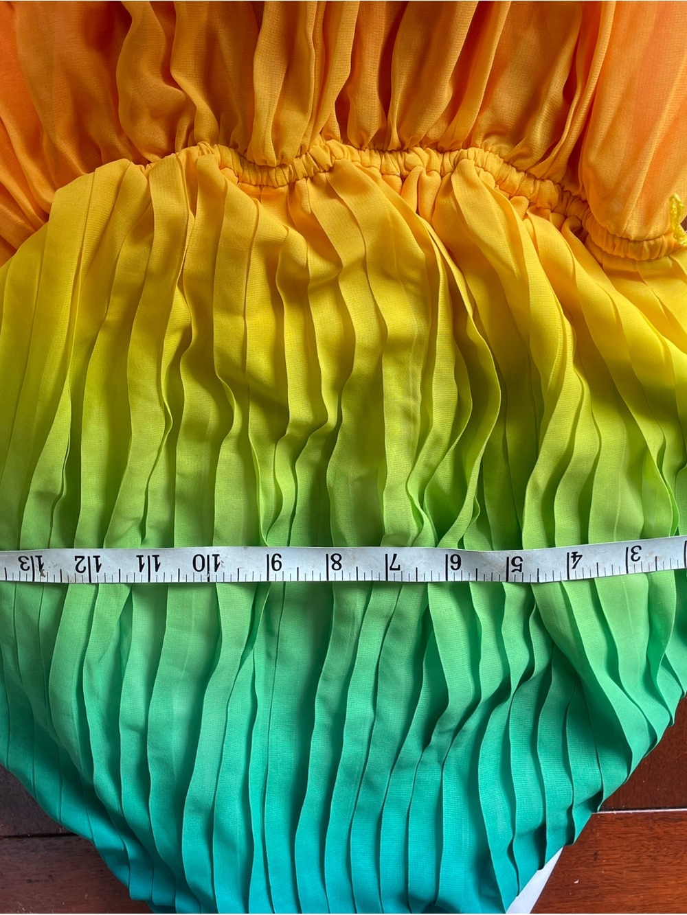 Rainbow Ombre Maxi Dress - Green to Purple - Picture 13 of 14